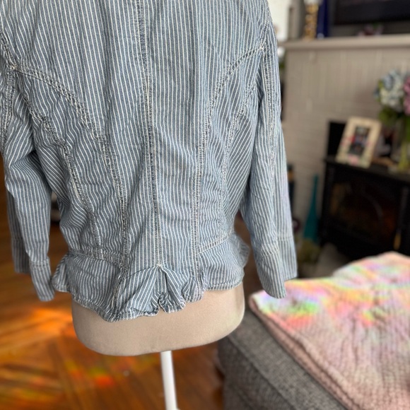 Ralph Lauren Blue Striped Utility Jacket - Picture 3 of 6